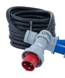 Pin and Sleeves cable assemblies with red plug and blue connectors