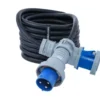 Power Assemblies Pin and Sleeves cable assemblies  with blue plug and connectors