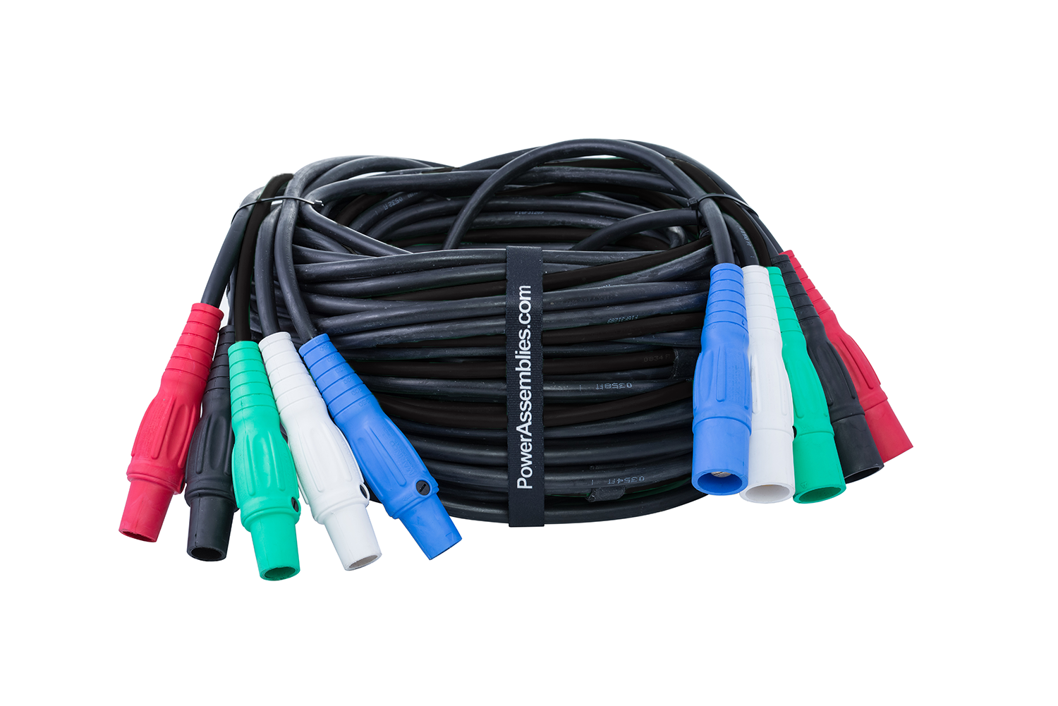 #2 AWG Banded Cable Set with Camlocks Rated for 190A