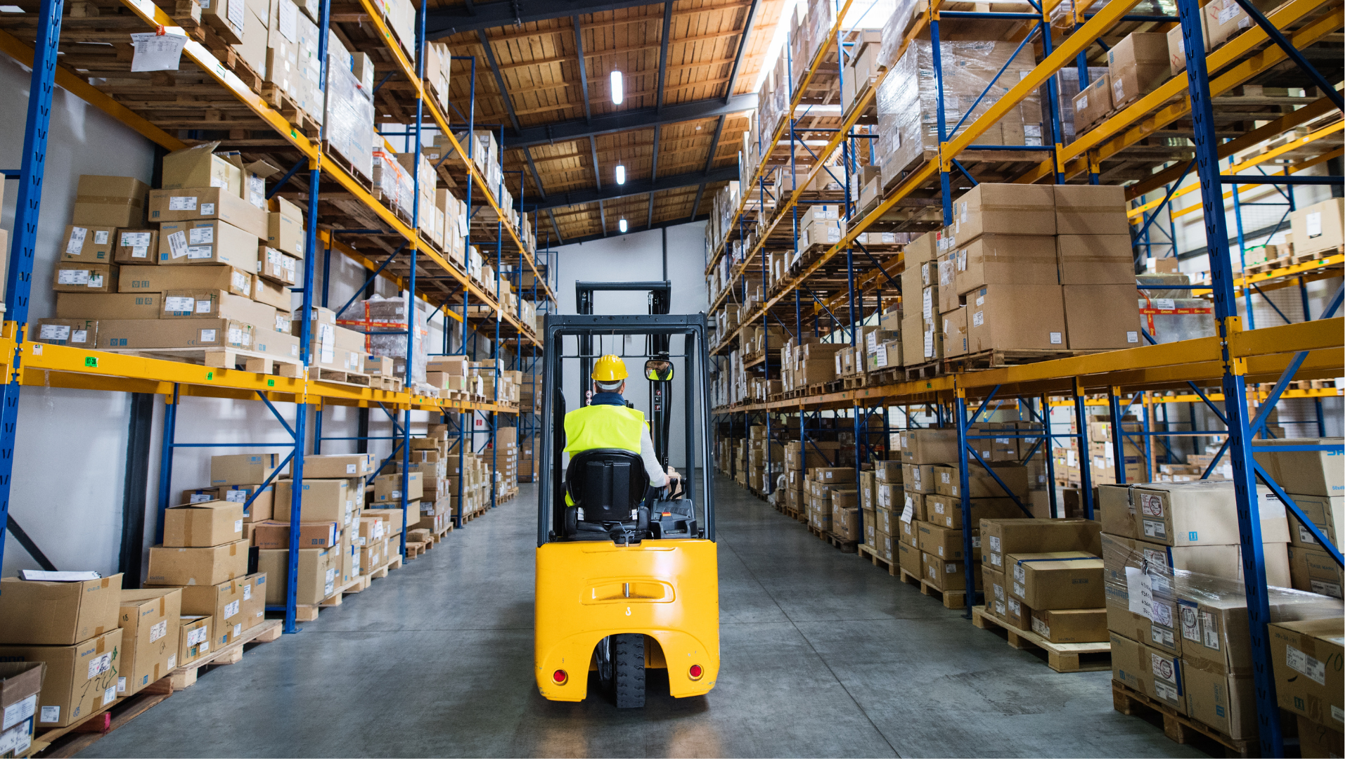 Warehouse stocked with power solutions built by Power Assemblies.